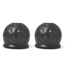 2Pcs Auto Tow Bar Ball Cover Accessories Plastic Cap Towing Hitch Caravans Trailer Towball Protect Universal 50mm
