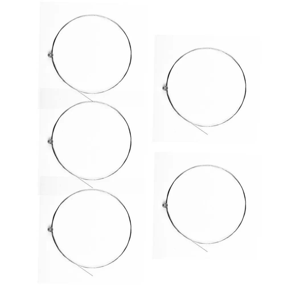 

High Quality Single Guitar Strings Plain Steel Silvery 1st E 5 Pcs Bass Gauges .012 Guitars Top Musical Instrument