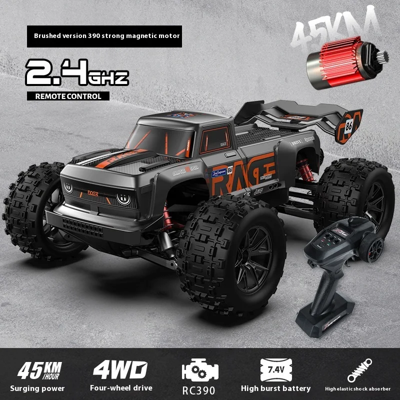 2.4ghz 1:16 70km/H 4wd Rc Car With Led Remote Control Cars High Speed Drift Truck For Children'S Boy Toy Christmas Birthday Gift 2