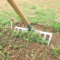 Agricultural Rake Farm Tool Gardening Rake Heavy Duty Bow Rake for Lawns Loosening Soil Garden Harrow Iron Rake Weeding Grass 1