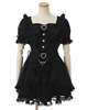 New Japanese Style Lolita Princess Dress Set Spring Summer Big Bow Spring Summer Short Sleeve Slim Sweet Dress and Shorts Set 2