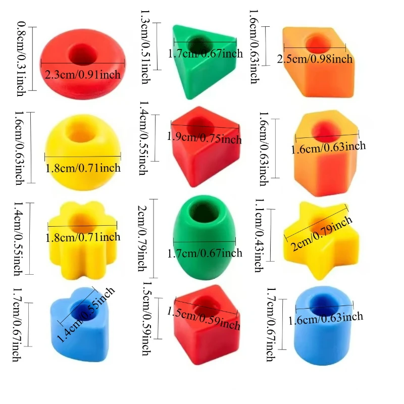 Beaded Puzzle Bracelet Toy DIY Educational Building Blocks for Kids Geometric Shape Learning Toys