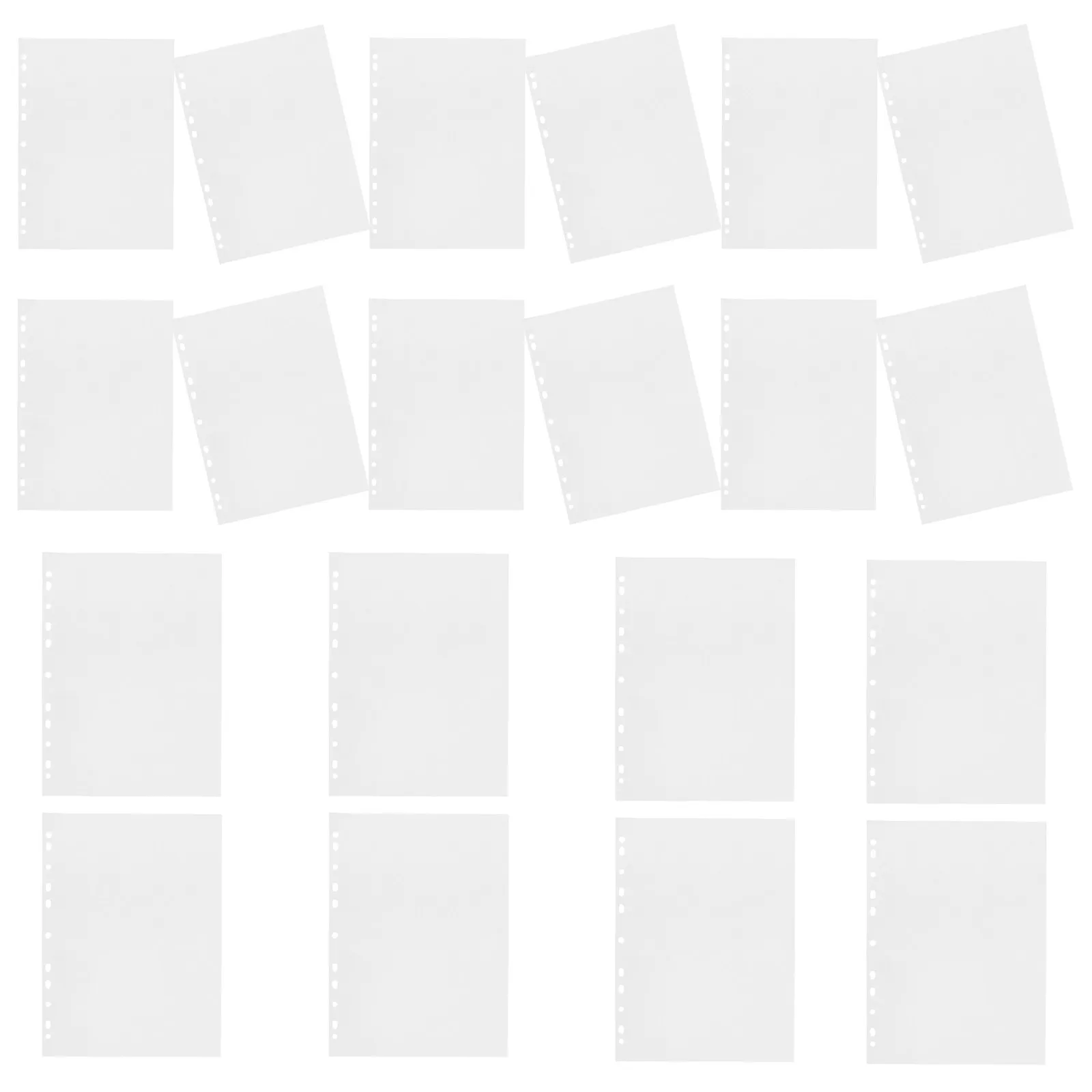 20Pcs A4 스티커용 양면 이형지 펀치 바인더 리필 인서트 스티커 앨범용 빈 재사용 가능 페이지