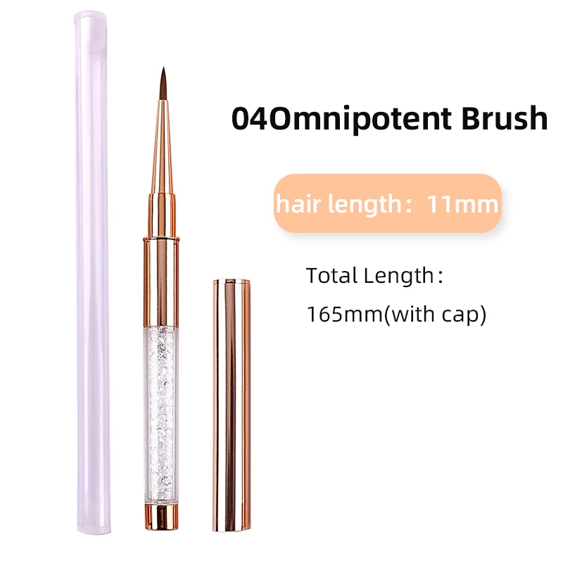 Rose Gold Diamond Nail Art Brush Set