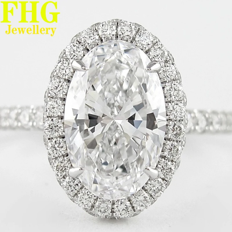 

Кольцо с муассинитом и бриллиантом, белое, 9 к, 2/3/4/5 карат