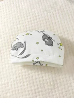 2pcs Baby Cute Cartoon Elephant Pattern Embroidery Long Sleeve Romper With Hat 4