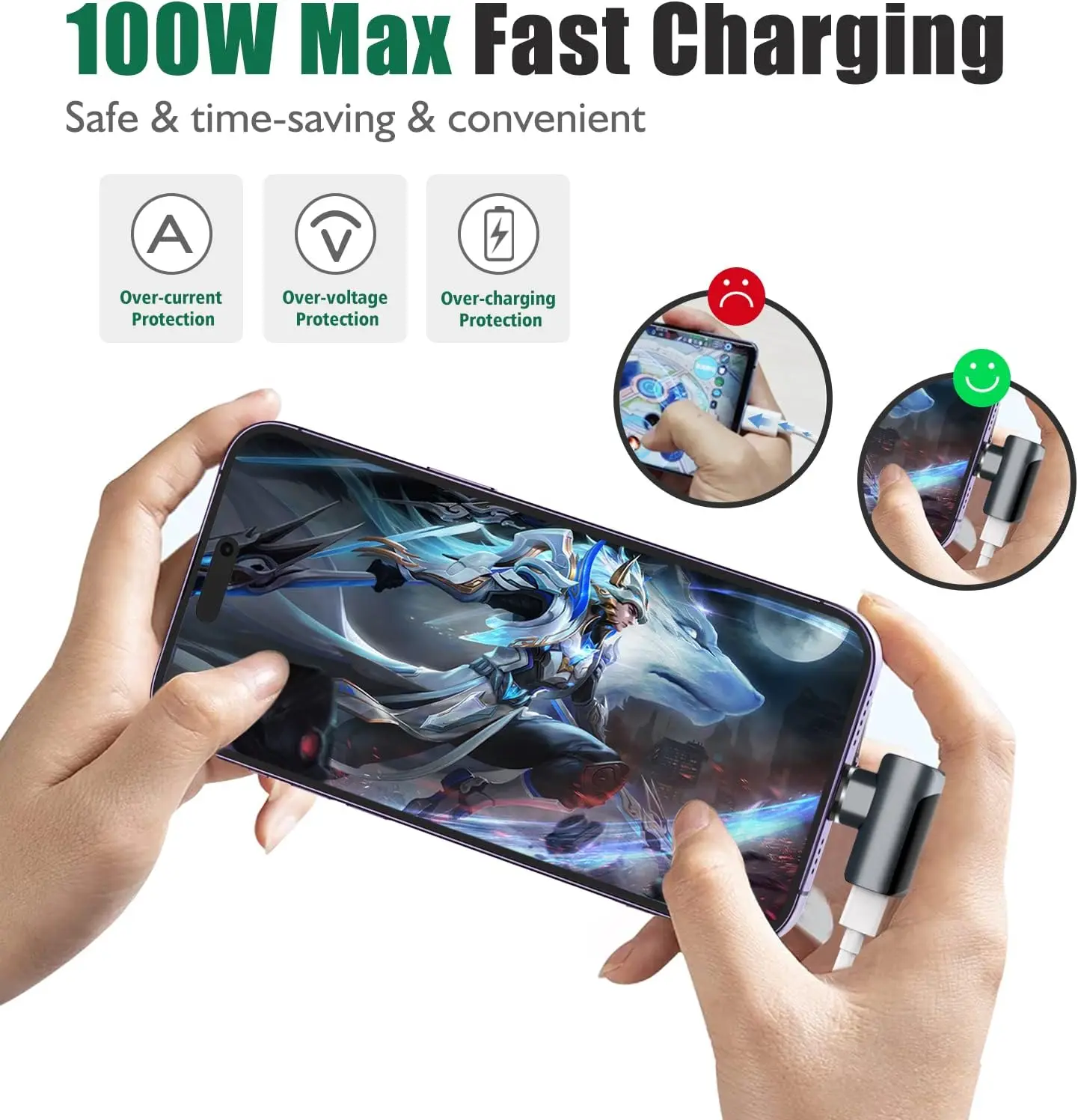 USB C Magnetic Adapter 90 Degree Magnetic USB C Adapter 24 Pins with PD 100W Fast Charge USB 4.0 40Gbps 8K 60Hz