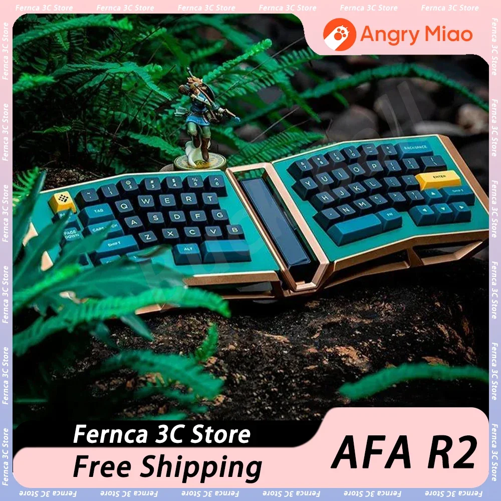 Angry Miao AFA R2 기계식 키보드, 듀얼 모드, 무선 사용자 정의, 낮은 지연, RGB 게임용 키보드, 핫 스왑, PC 게이머 액세서리 선물