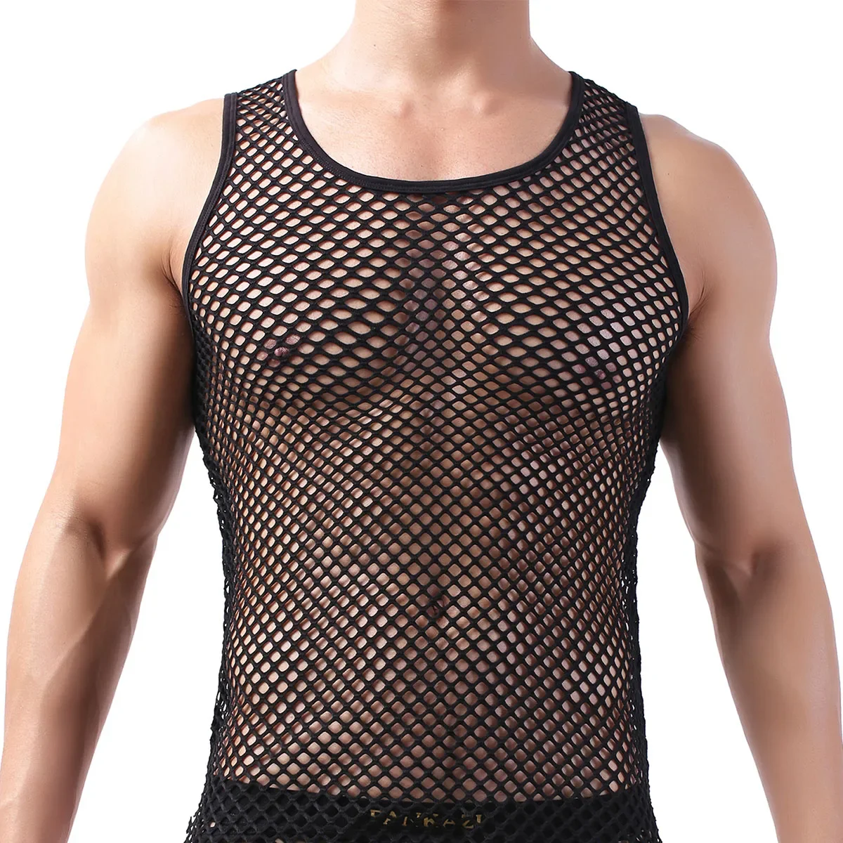 YUFEIDA Men's Sexy Hollow Out Bathrobes Fishnet Underwear Mens Kimono Robes Sleepwear Briefs Thongs Shorts Dressing Gown Pajamas