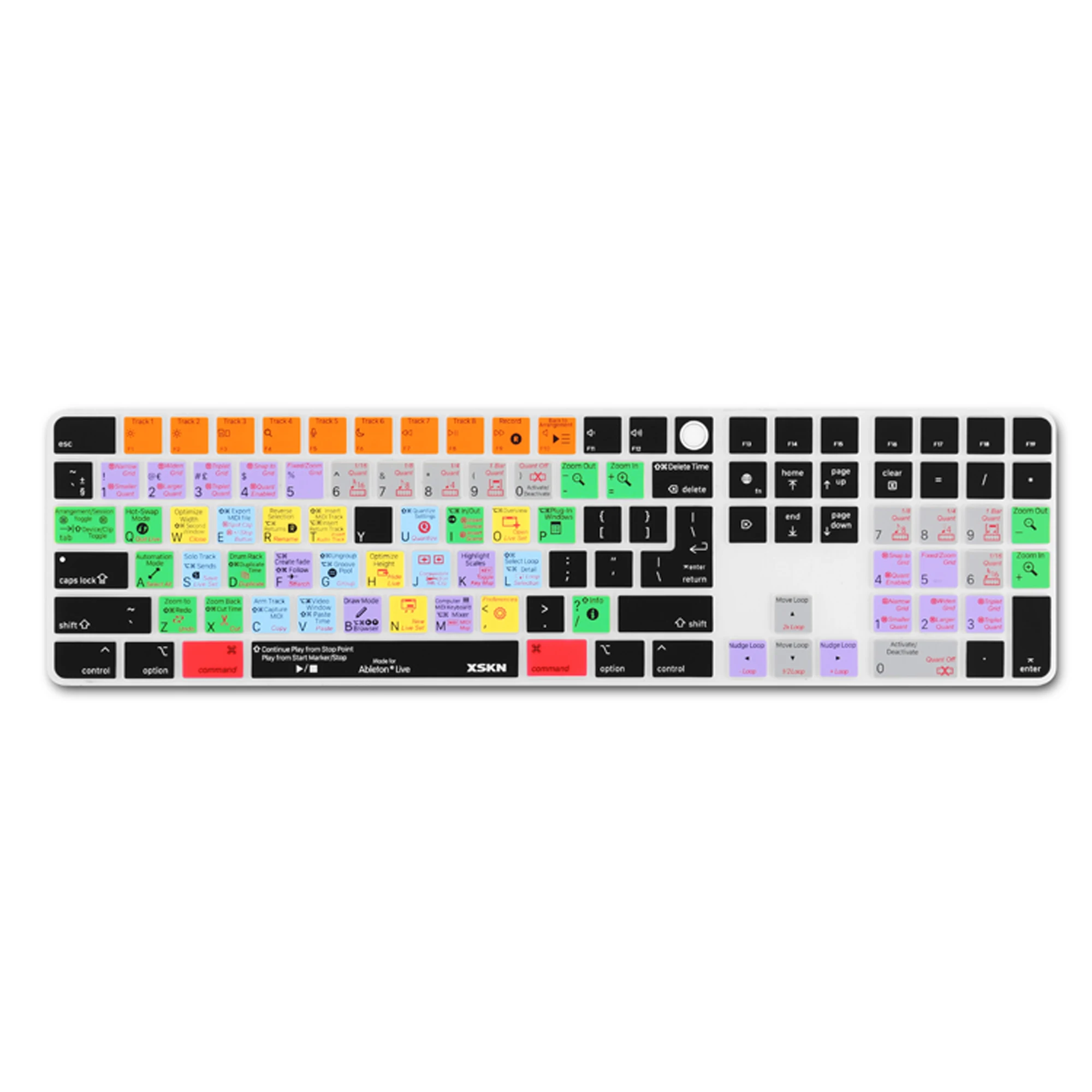 Xskn-ableton Live Shortcuts Capa de Teclado para Imac m1 Teclado Mágico com Touch id e Teclado Numérico A2520 24 2023 - Imagem 2