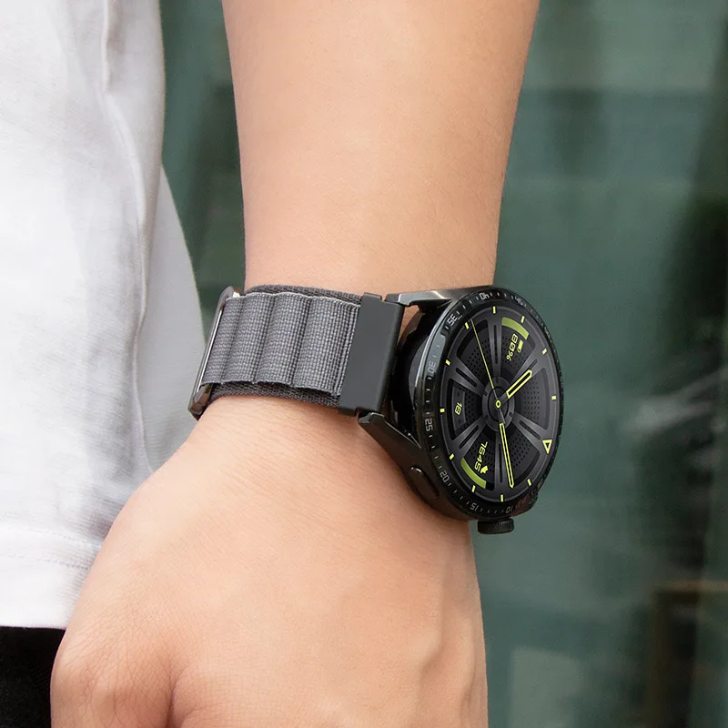 Durable Nylon Loop Strap Wristband, 22mm