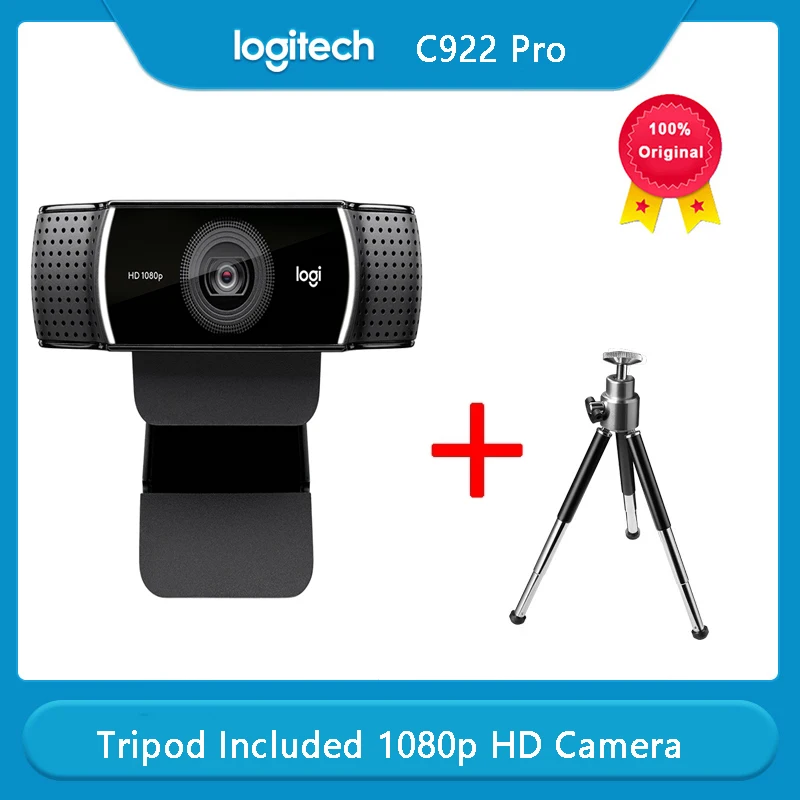 

Logitech C922 Pro 1080p HD Camera built-in Stream Webcam for Video Streaming & Recording 60Fps with Tripod Included
