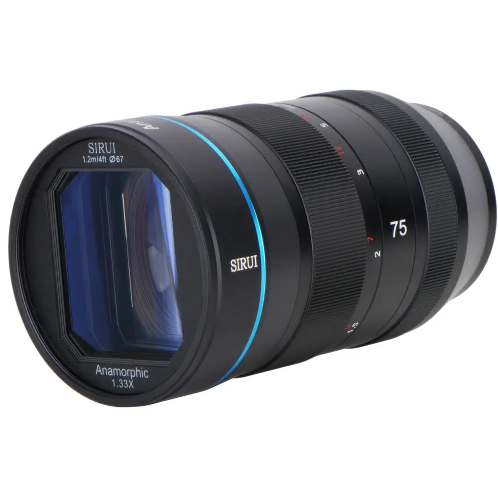 

Аморфный объектив 1,33x Sirui 75 мм f/1,8 Super35
