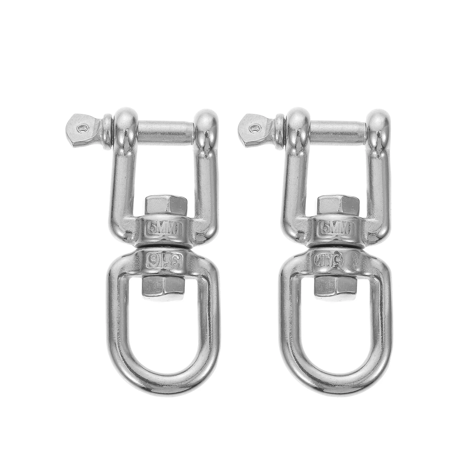 

2 Pcs Stainless Steel Swivel Ring Heavy Duty Hook Connector Eye Hooks 316 Sandbag Marine Baby Hammock
