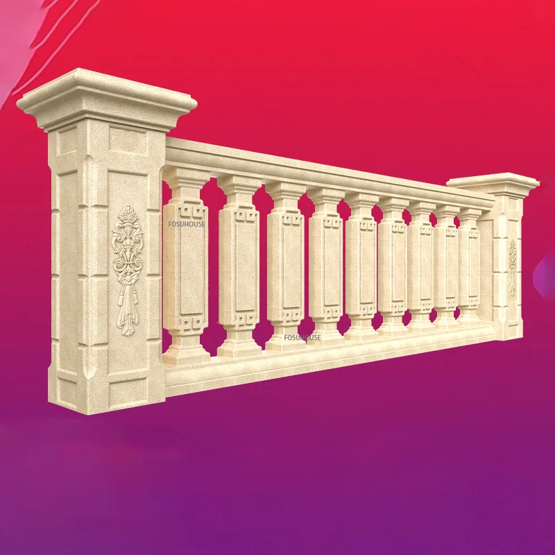 Roman Column Sub-Mold Balcony Fence Cast-in-Place Cement Column Villa Garden Backyard Railing Mold Decoration Cement Model M
