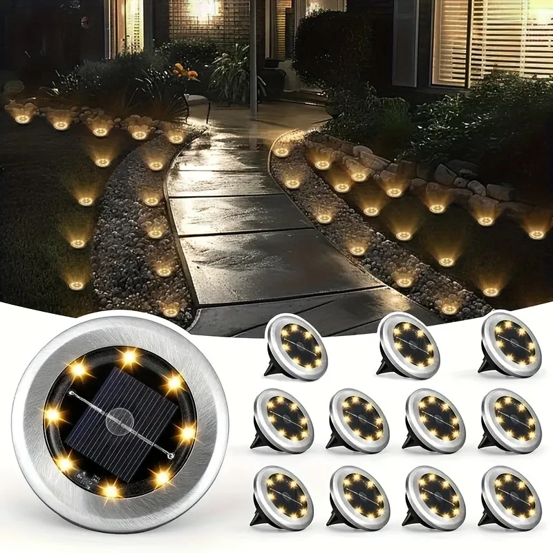 ไฟพื้น LED พลังงานแสงอาทิตย์ 4 ดวง