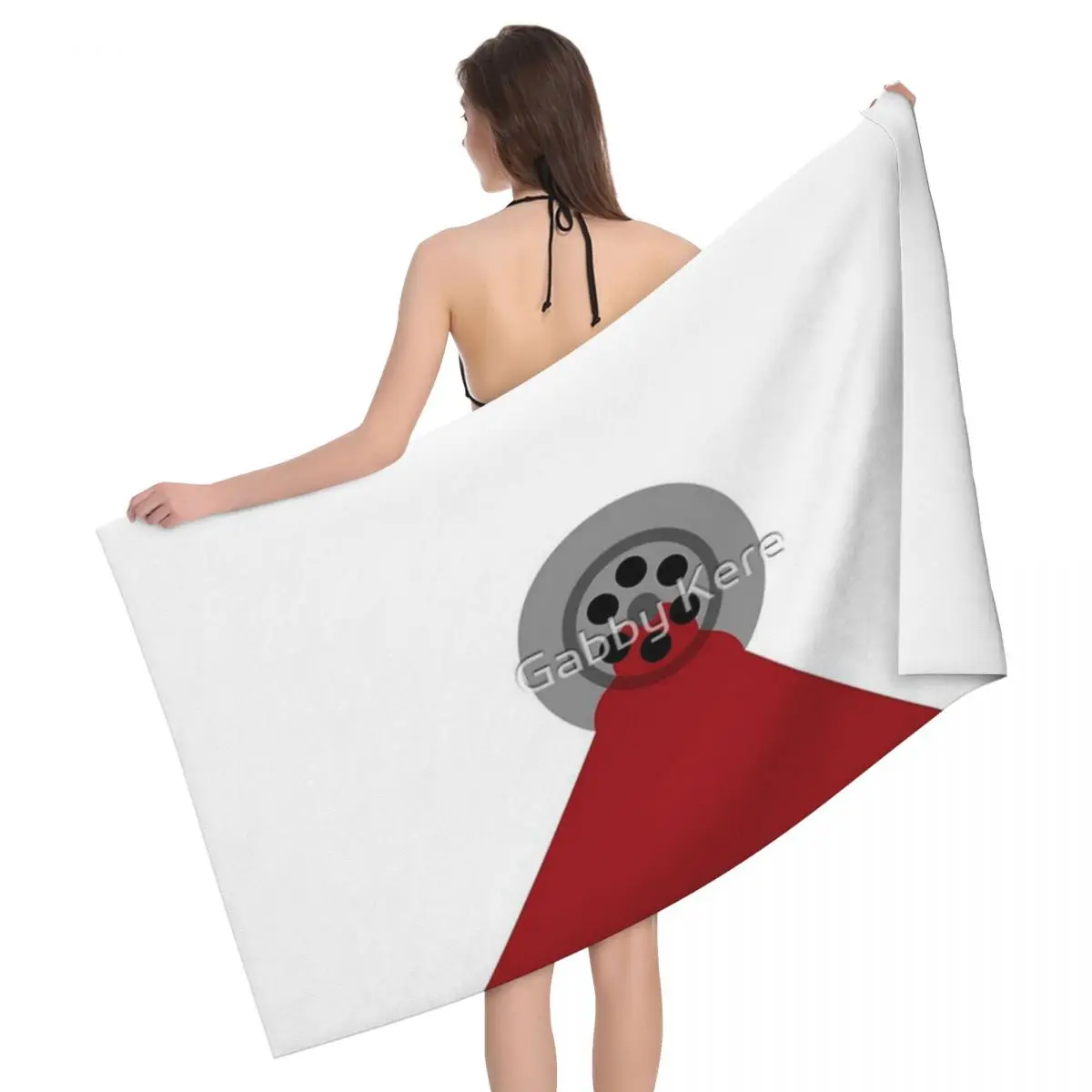 

Shower Scene Minimalist Design 80x130cm Bath Towel Skin-friendly For Pool Holiday Gift