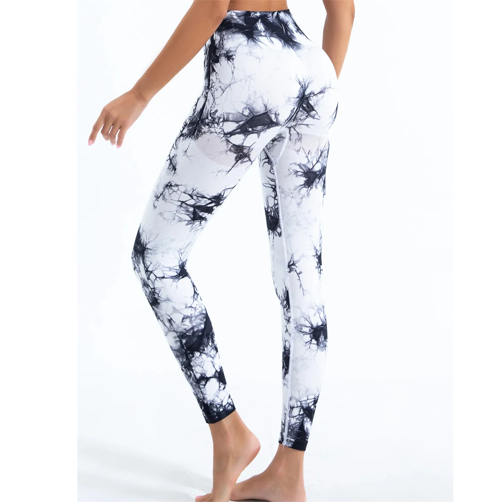 Women's Tie-Dye Seamless Peach Butt High Waist Butt Pants Stretch Fitness Yoga Pants 6