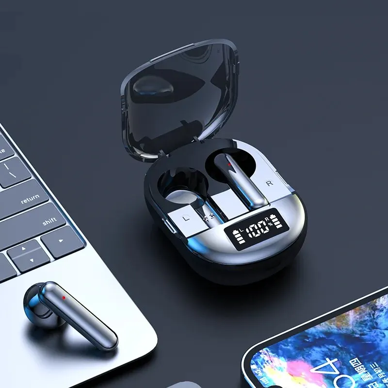 K40 TWS 블루투스 V5.3 무선 이어폰, 러닝 스포츠 게이밍 헤드셋, TWS ENC 노이즈 캔슬링 이어버드, 남녀 공용