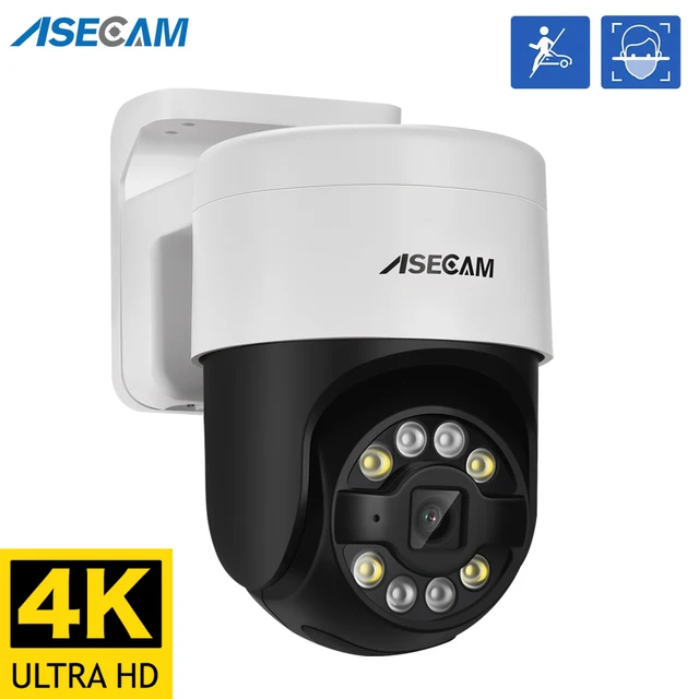 ASECAM – caméra IP PTZ 8MP 4K, détection humaine/visage, alarme sonore, POE, extérieur, H.265, Onvif, vidéosurveillance CCTV RTSP, sécurité XMeye 1