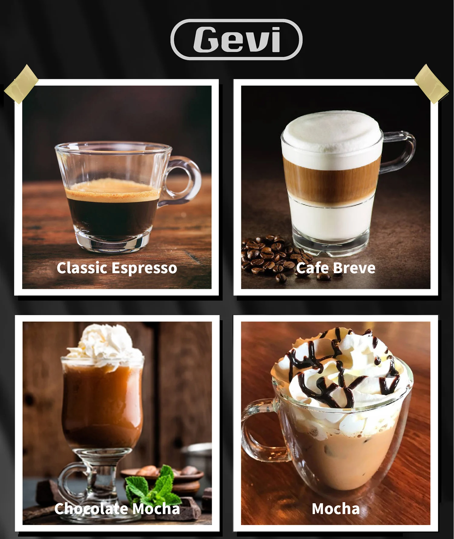 Gevi Barista Espresso Machine 20Bar Semi Automatic Espresso Machine