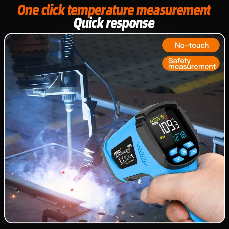 Digital Thermometer Infrared Thermometer Food Thermometer BBQ Thermometer Mestek -40 to 2000 degree Infrared Thermometer 2 Dual laser for Barbecue Kitchen Cooking