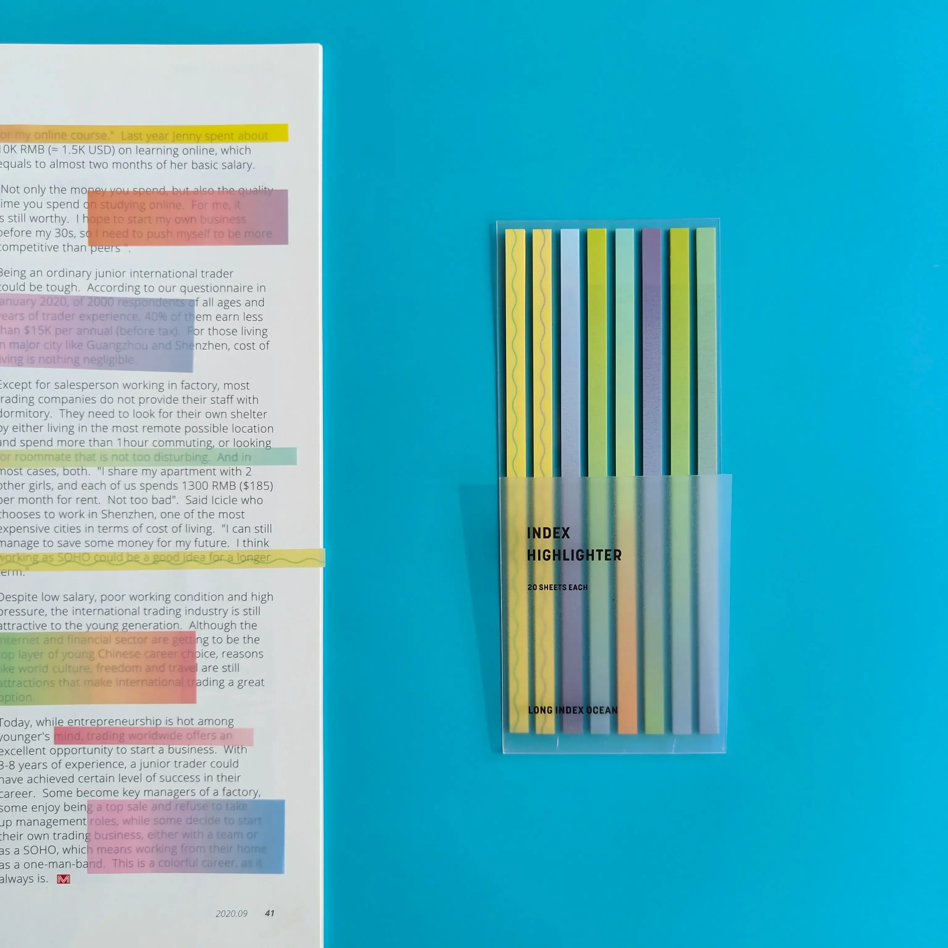 200 Sheets Stickers Transparent Sticky Notebook Pads Notepads Clear Bookmark Read Book Stationery School Supplie 6