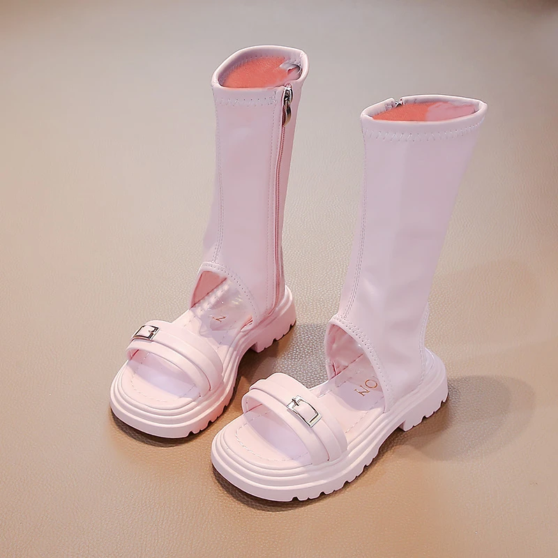 새로운 여름 어린이 샌들 로마 부츠 하이 탑 소녀 샌들 키즈 검투사 샌들 뜨거운 판매  소녀 신발 Zapatos De 여성