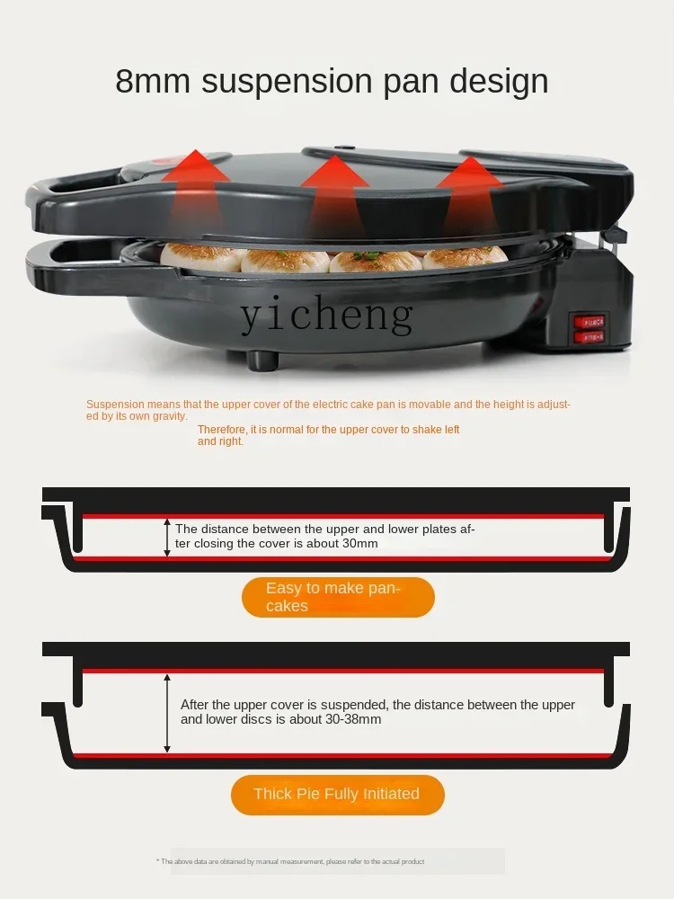 Tqh Electric Baking Pan Household plus-Sized Deepening Double Side Heating Baking Pancake Pan 4