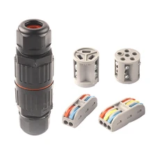 

IP68 2/3/5 Pin waterproof connector Straight Quick Push in Terminal block Industrial Electrical Wire Con Wire CableOutdoor Plug