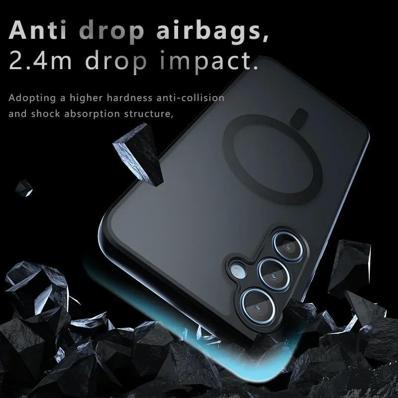 Magnetic Matte Phone Back Cover Case