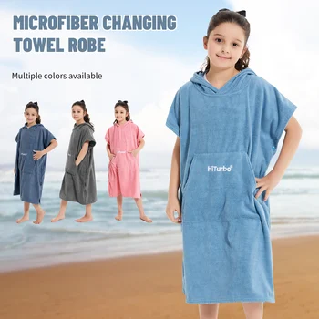 Kids Hooded Surf Poncho 1