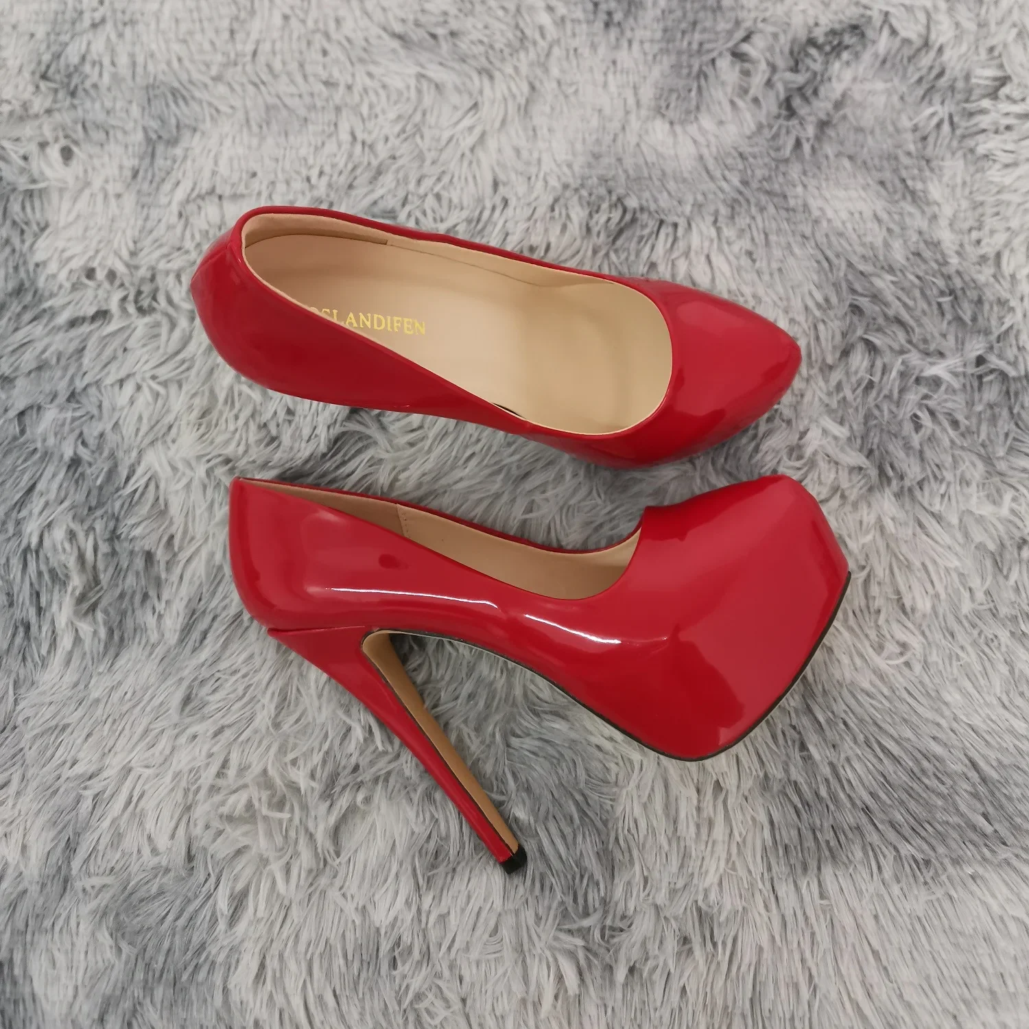 

Women Sexy Pumps Stilettos 14cm Super High Heels Round Toes Platform Thin Heels NightClub Party Dress Red Wedding Shoes Big Size