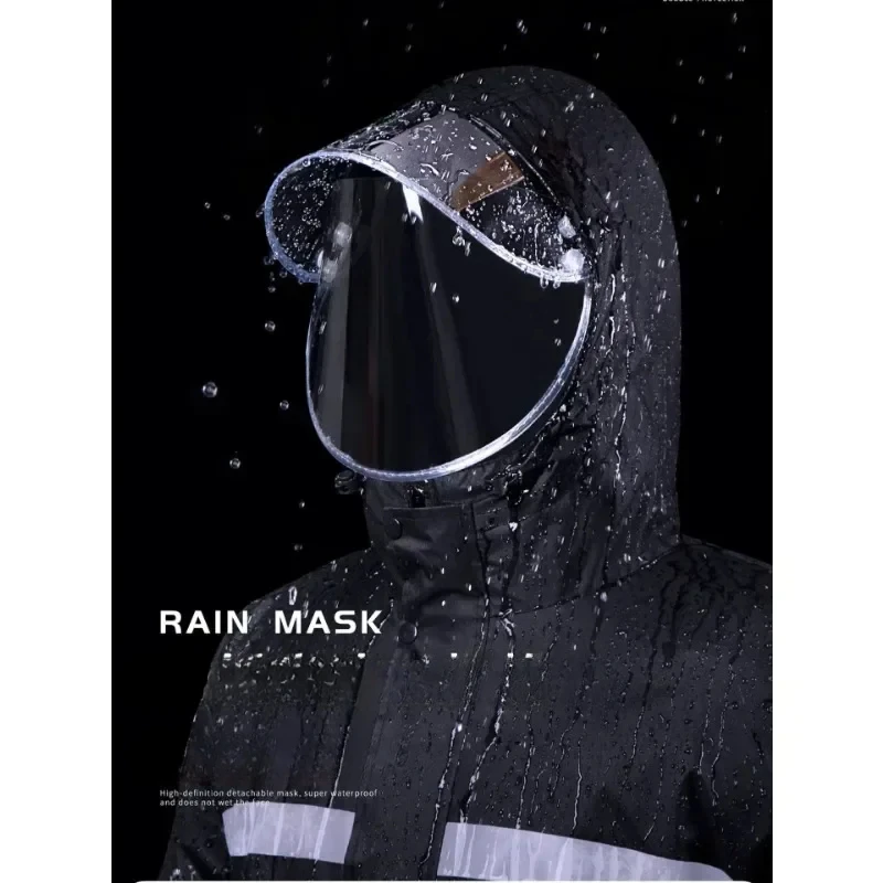 Raincoat Poncho Raincoat and Rainpants Suit Full Body Rainstorm Prevention Electric Bicycle Motorcycle Takeaway Riding Reflective Split Raincoat