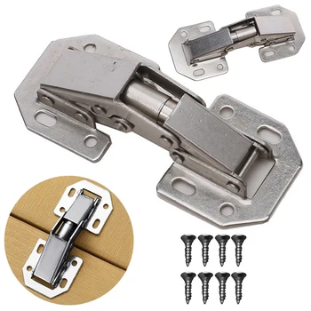 170 Degree Furniture Cabinet Door Hydraulic Hinge with Screws Soft and Slow Close Thick Door Panels Door Wardrobe Hinge Hardware