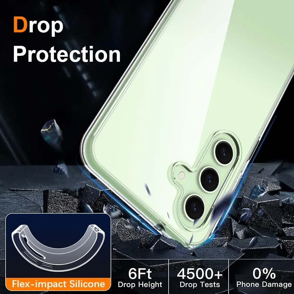 Untra Thin Clear Protective Case For Samsung Galaxy S24 Ultra S23 FE S22 Plus Soft Silicone Shell A05 A15 A25 A35 A55 Back Cover