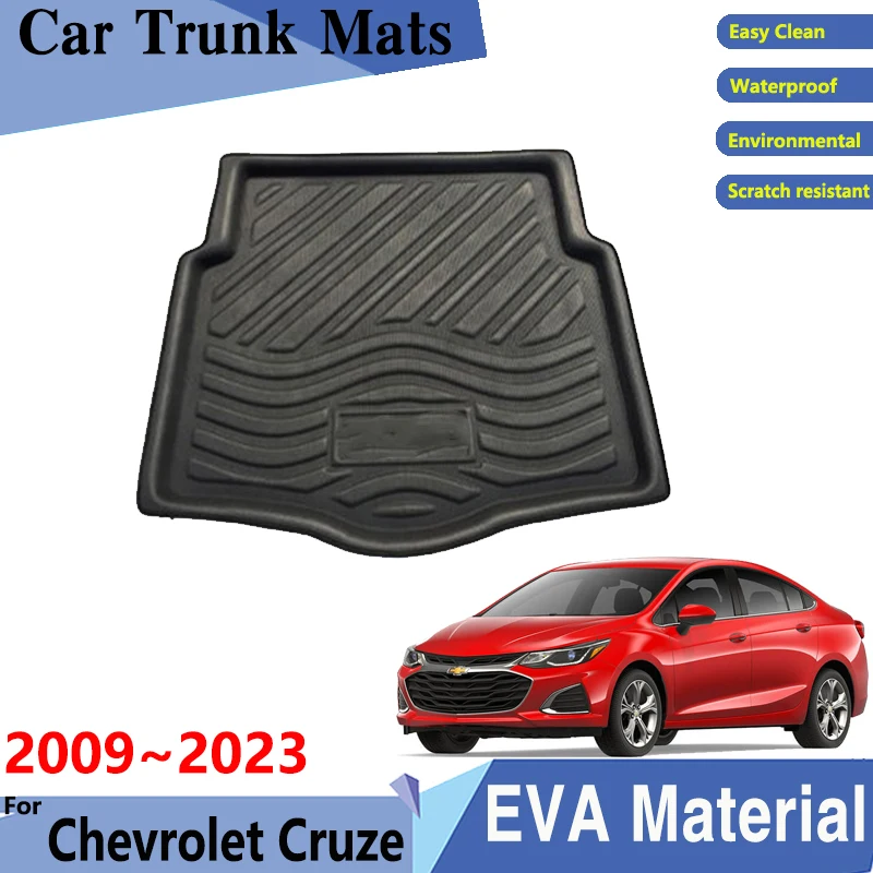 

Car Trunk Mat for Chevrolet Cruze Sedan 2009~2023 Car Trunk Cargo Liner Waterproof Carpet Storage Pads EVA Material Accessories