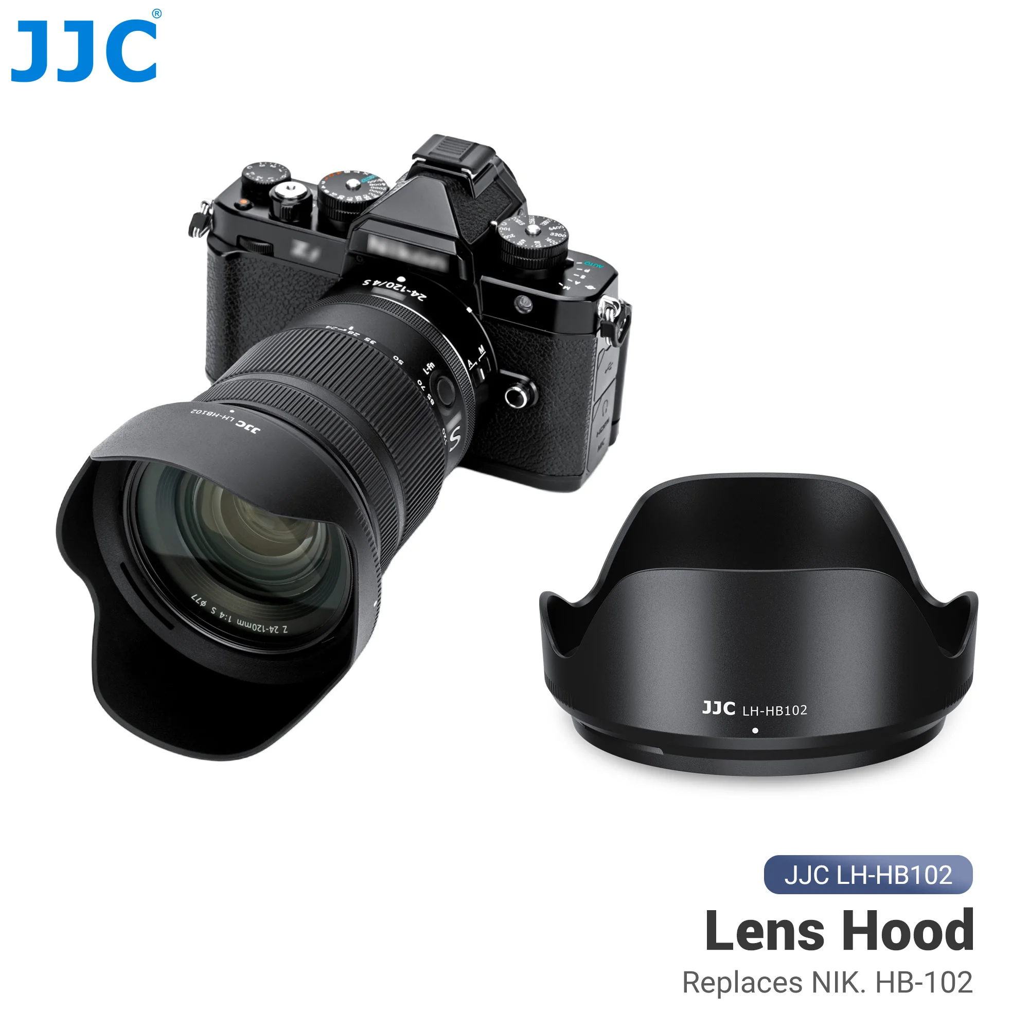 JJC 77mm Reversible Lens Hood Shade for Nikon NIKKOR Z 24-120mm f