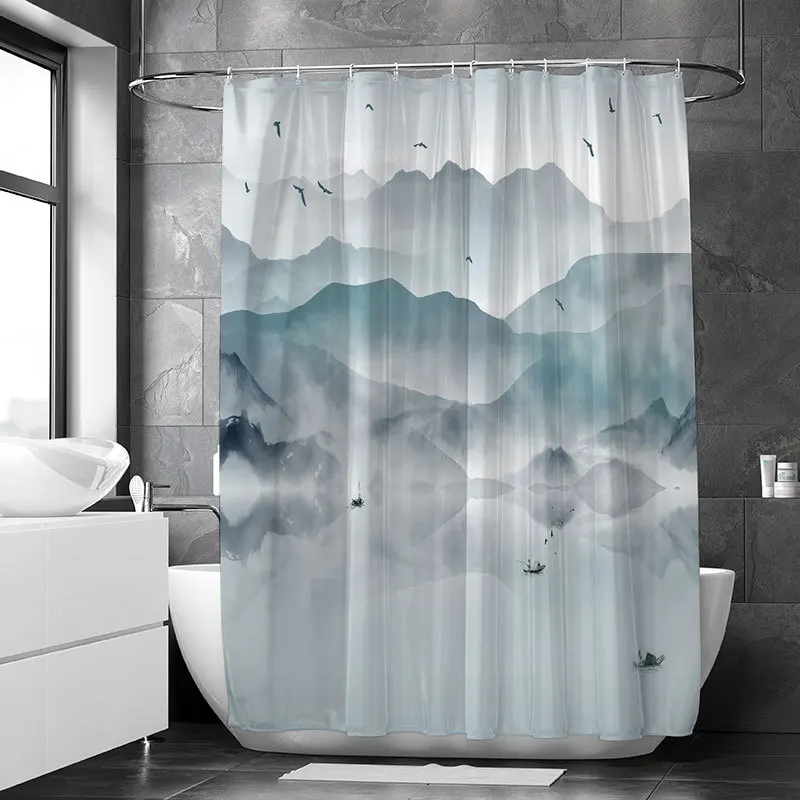 Flower and Bird Shower Curtain Waterproof Bathroom Decorative 3D Printed Fabric Shower Curtain shower curtains