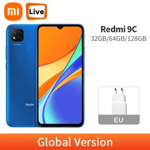 Global Version Xiaomi Redmi  9C 2GB 32GB/3GB 64GB/4GB 128GB 9 C Mobile Phone 13MP Camera MTK Helio G35 6.53" Display 5000mAh