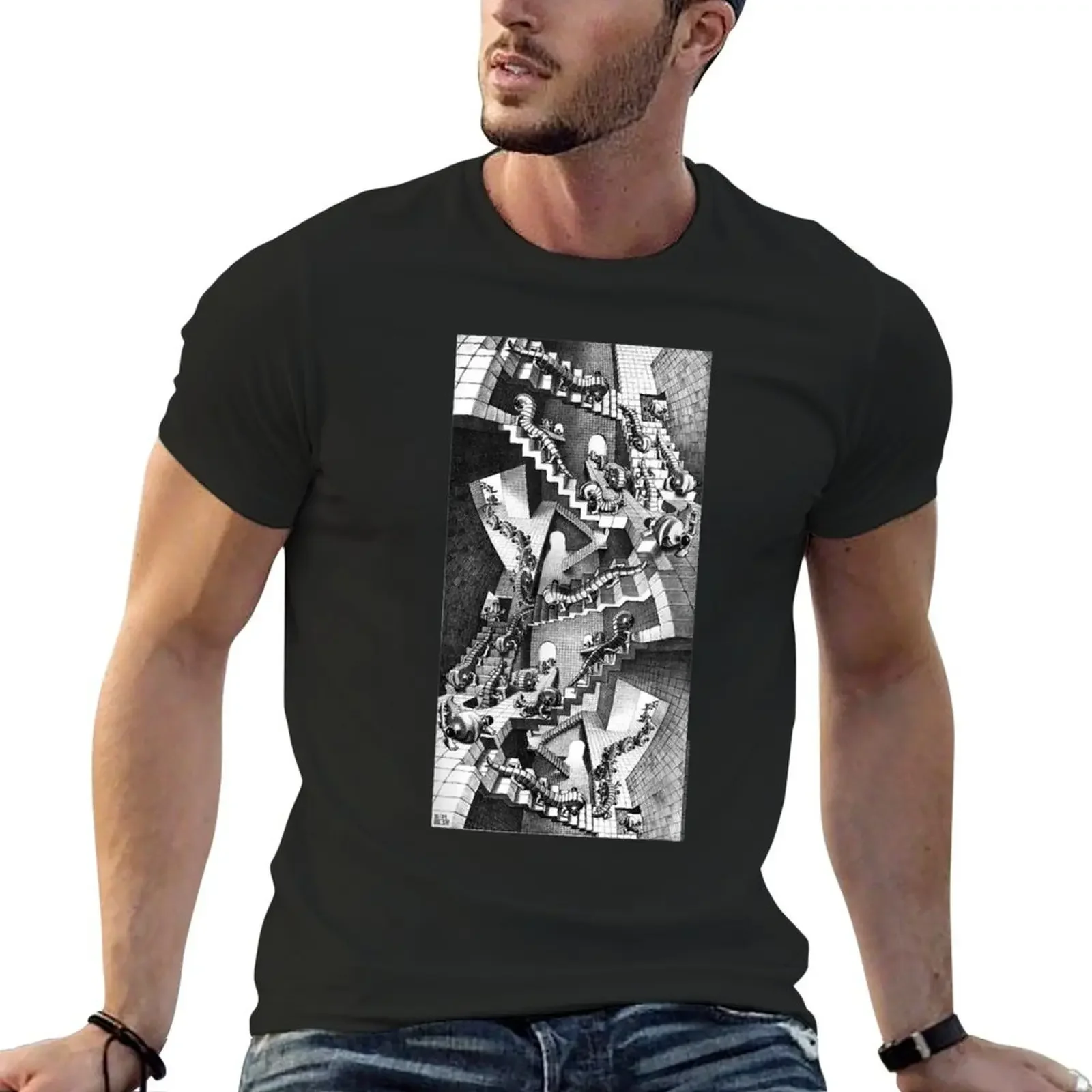 Mc Escher T-Shirt Anime Customs T-Shirt Uomo