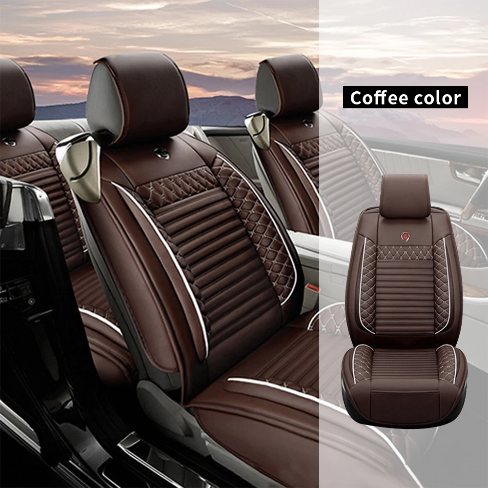 

Car Seat Cover For Ford fusion hybrid Shelby GT500 taurus 2008-2019 Expedition Max Leather Front Rear Auto Chair Protectors
