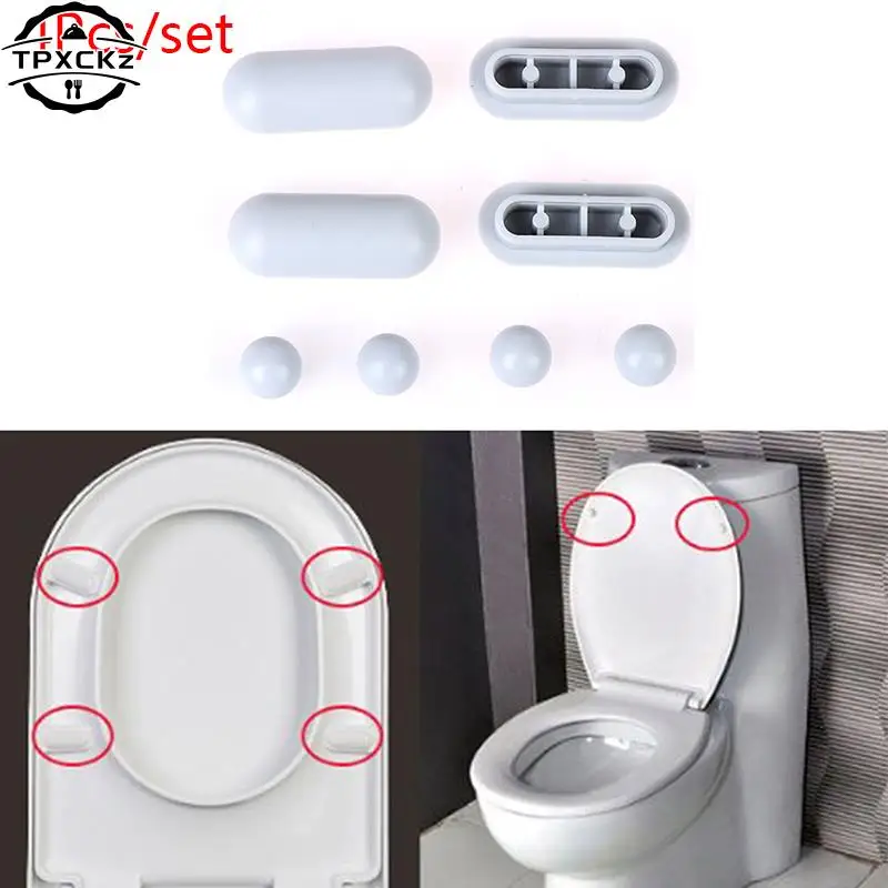 4pcs Antislip Gasket Toilet Seat Cushion Pads Cover Bumper Bathroom Lifter Kit Toilet Lid Accessories er Cushion