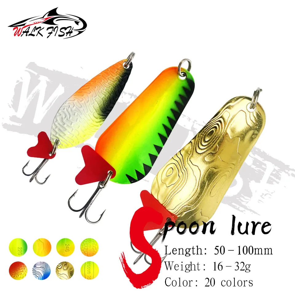 Walk Fish Nuovo 16G-28G Metallo Spinner Cucchiaio Trota Richiamo Di Pesca Hard Bait Paillettes Rumore Paillette Bait Paillettes Dure Spinner