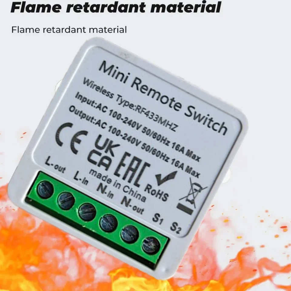 미니 RF DIY 무선 리모컨 조명 스위치, 가정용 LED 램프용 릴레이 리시버 자동화 모듈, 433 MHz, 16A 미니 RF DIY 무선 리모컨 조명 스위치, 가정용 LED 램프용 릴레이 리시버 자동화 모듈, 433 MHz, 16A