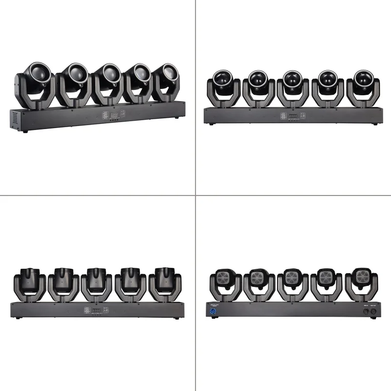 180w 5-Head XY Rotating Stage Disco Light  DMX512 Sound Control RGBW Beam+Green