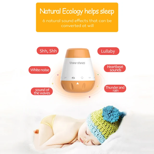 Baby White Noise Machine Smart Music Voice Sensor Infants Bad Sleep Helper Therapy Sound Monitor Generator for Babies Relax Toy 4