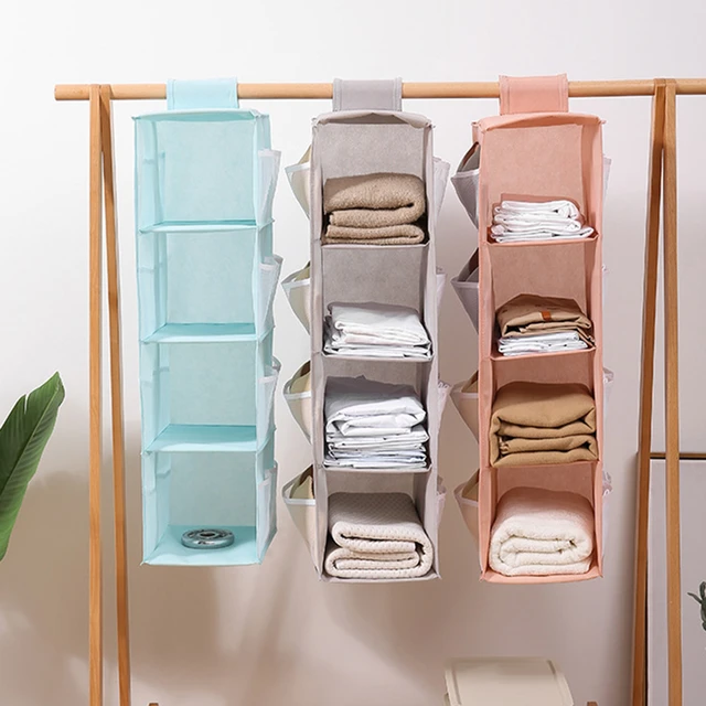 Multi-capa de Armario Plegable Artículo Rack de Almacenamiento de Ropa  Interior Hanger Closet Organizador Armario Organizador Estante de  Almacenamiento - AliExpress