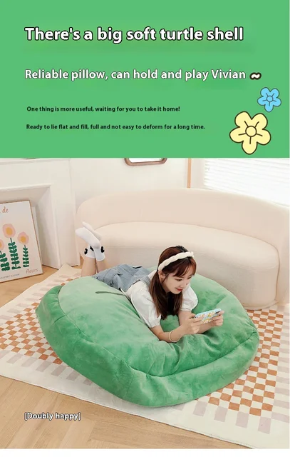 Tortuga Almohada Gigante Con Saco De Dormir Almohada Peluche