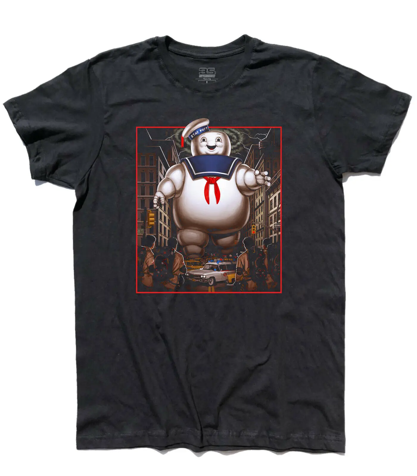T-Shirt Da Uomo Ghostbusters Stay Puft Marshmallow Man Ghostbusters Ghost- Show Titolo Originale